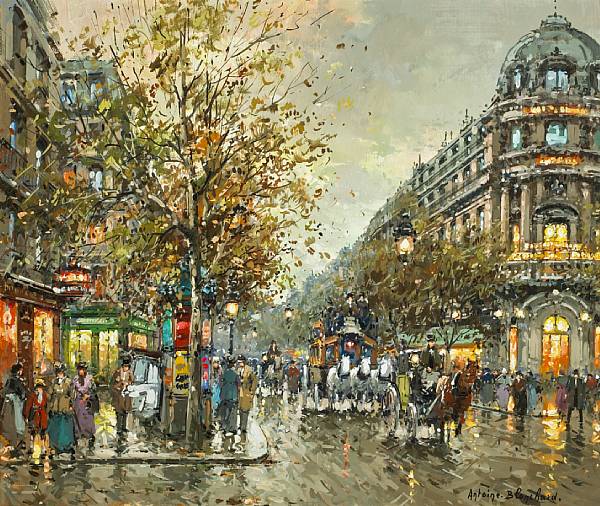 Appraisal: Antoine Blanchard French - A view of the Th tre