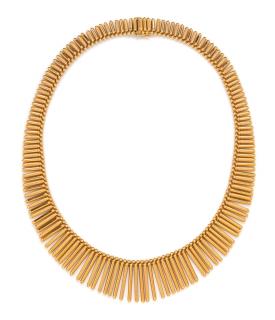 Appraisal: An Karat Yellow Gold Fringe Necklace dwts An Karat Yellow