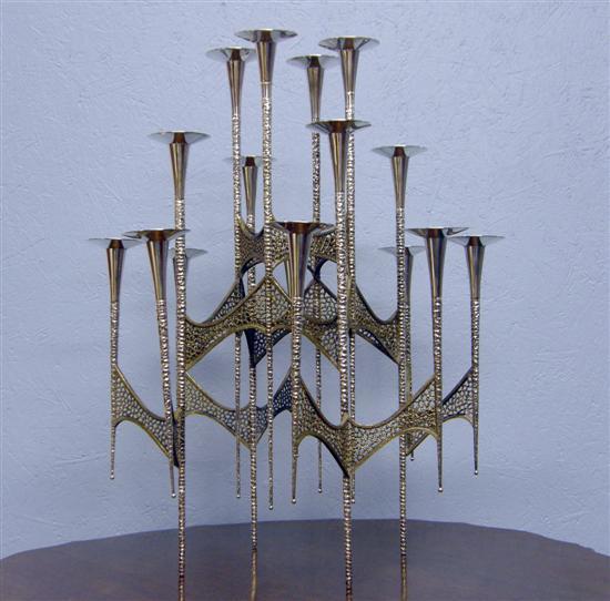 Appraisal: Stuart Devlin silver sixteen branch candelabrum in the form of