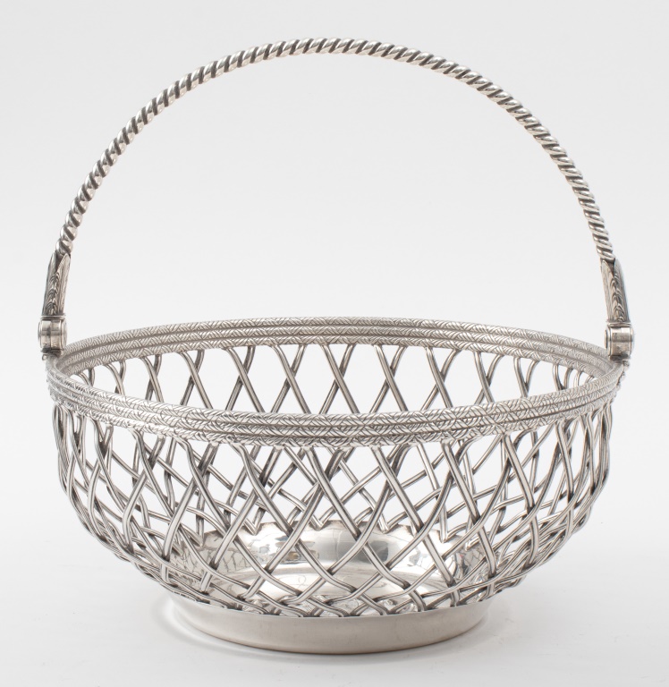 Appraisal: GEORGE III SILVER BREAD BASKET LONDON An English George III