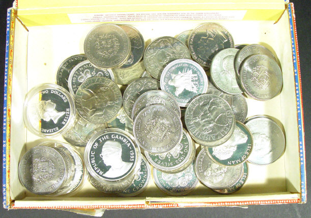 Appraisal: Collection of coinage predominantly crowns mostly British also some American