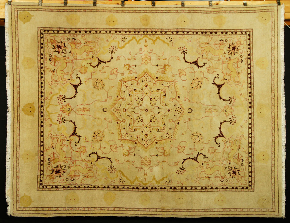 Appraisal: - th C Oushak Rug th century Oushak rug '