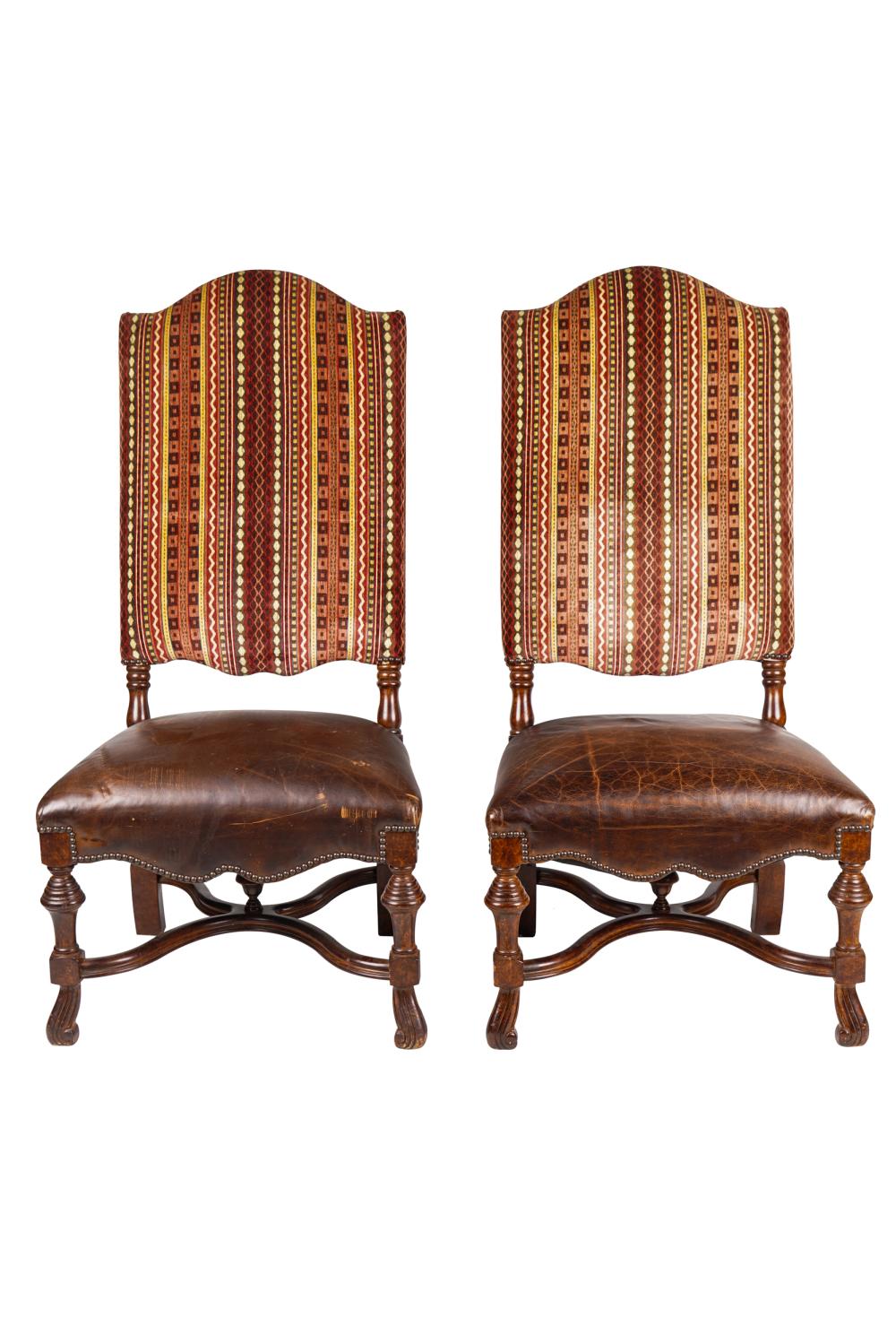 Appraisal: PAIR OF BAROQUE STYLE HALL CHAIRScontemporary each with label Exclusive