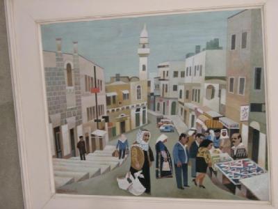 Appraisal: ALFRED DANIELS - View of Bethlehem acrylic on board signed