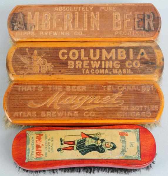 Appraisal: Lot of Beer Advertising Brushes Includes rare Magnet Beer from