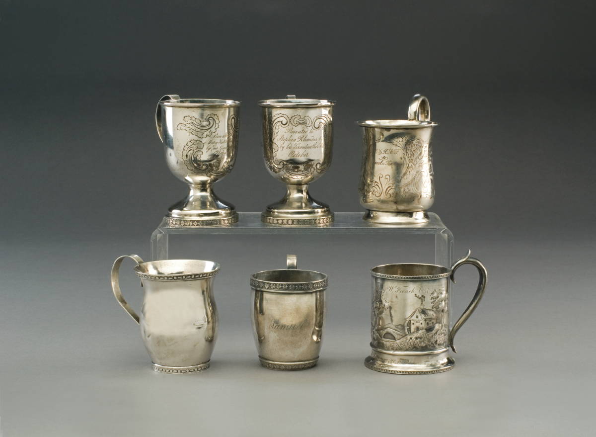 Appraisal: SIX BOSTON MASSACHUSETTS SILVER CHILDREN'S CUPS VARIOUS COMBINATIONS OF JOHN