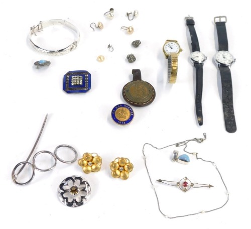 Appraisal: A quantity of costume jewellery comprising blue enamel and paste