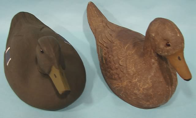 Appraisal: Pair of fiber J C Higgins Life-Like decoys - Black