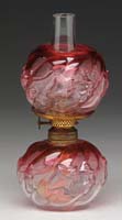 Appraisal: SCARCE RUBINA MINI LAMP S - Rubina crystal with embossed