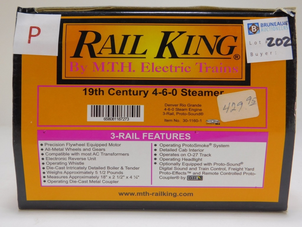 Appraisal: RAIL KING DENVER RIO GRANDE STEAM ENGINE TRAIN Item no