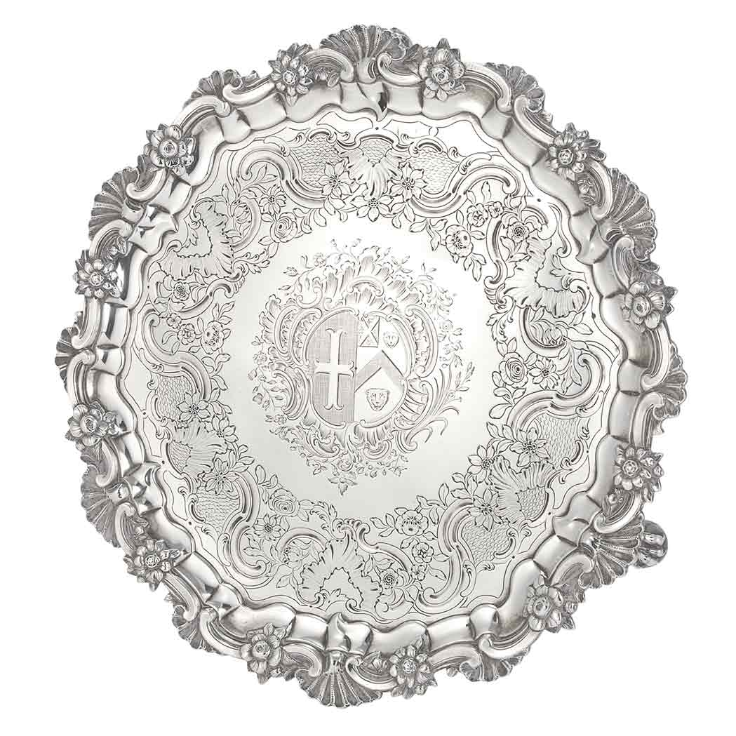 Appraisal: Irish Silver Salver Maker's mark IP first quarter of the