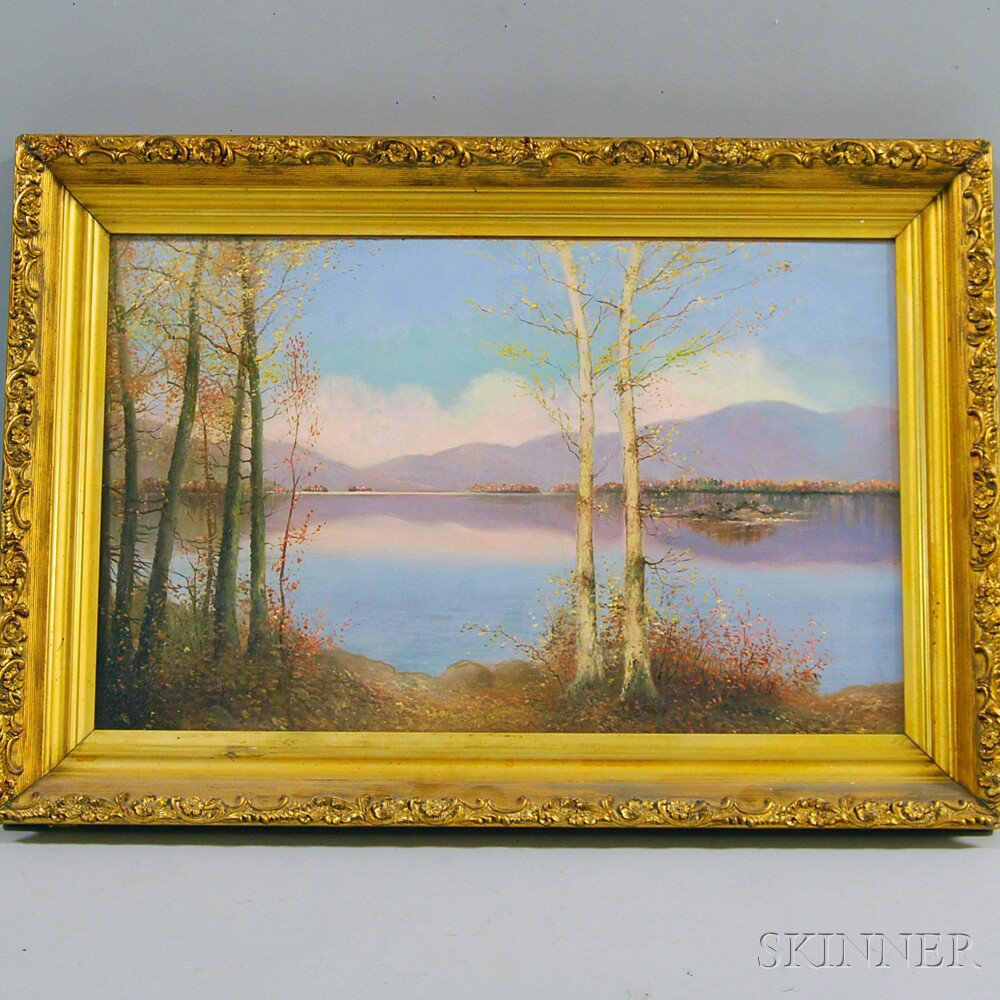 Appraisal: American School th th Century View of Lake George Unsigned