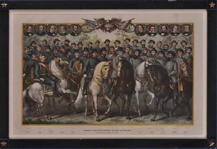 Appraisal: AMERICAN SCHOOL PROMINENT UNION AND CONFEDERATE GENERALS AND STATESMEN Color