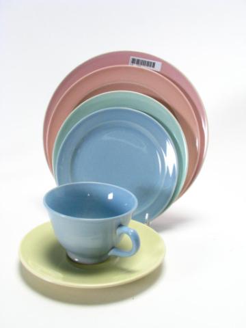 Appraisal: Set of Lu-Ray Vintage Pastel Dinnerware includes nineteen cups eighteen