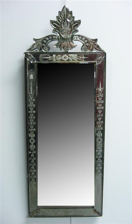 Appraisal: Venetian style wall mirror and lighted sconcesWith the mirror styled