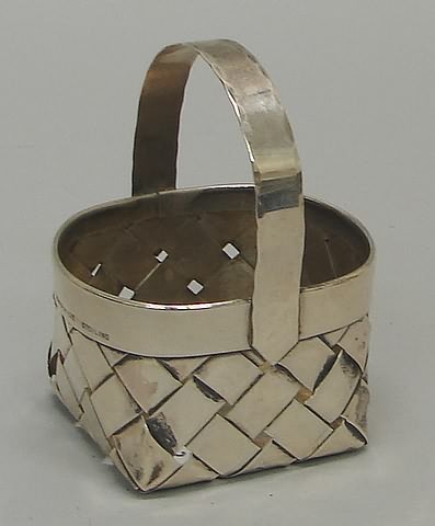 Appraisal: Basket marked Cartier Hand Made Sterling t troy oz S