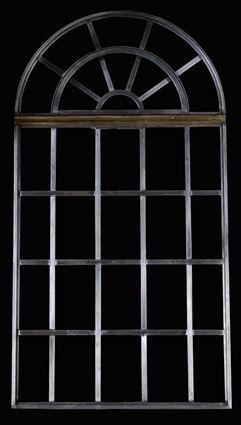 Appraisal: THREE POLISHED IRON AND BRASS WINDOW FRAMES x in Christie's