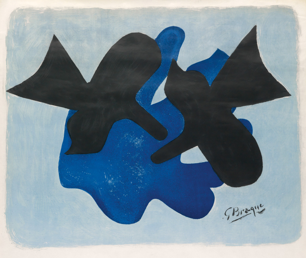 Appraisal: GEORGES BRAQUE after Les Deux Oiseaux Color lithograph x mm