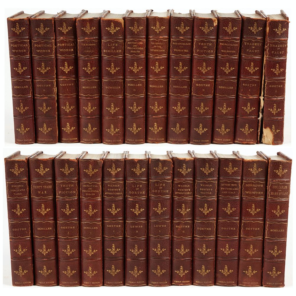 Appraisal: Grp Schiller Goethe Volumes volume set of the translated works