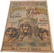 Appraisal: Vintage French Circus Poster A fabulous French poster mounted on