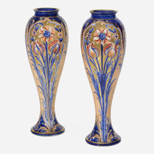 Appraisal: William Moorcroft for James Macintyre Co Alhambra Florian Ware vases