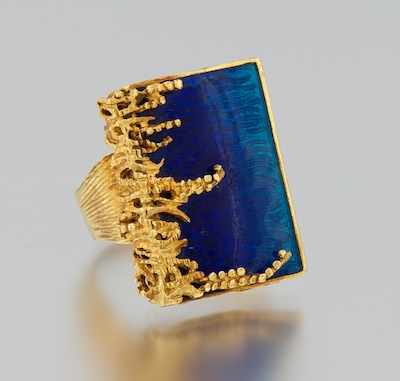 Appraisal: A Ladies' k Gold and Enamel Ring k yellow gold