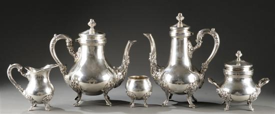 Appraisal: Peruvian sterling five-piece tea coffee service th century All pieces