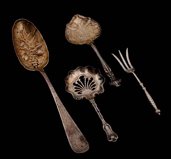 Appraisal: A group of sterling flatware service pieces Comprising Imperial Chrysanthemum