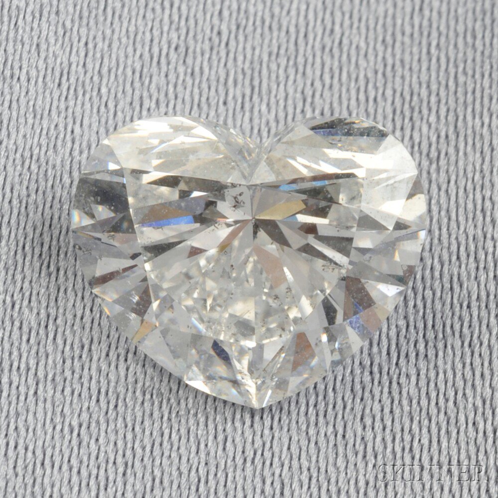 Appraisal: Unmounted Heart-shape Diamond measuring approx x x mm and weighing