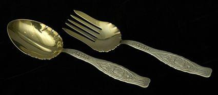 Appraisal: Whiting Sterling Silver Salad Serving Spoon and Fork in total