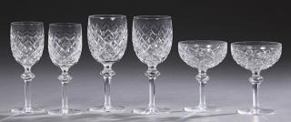 Appraisal: Thirty-Two Pieces of Waterford Crystal Stemware in the Powerscourt pattern