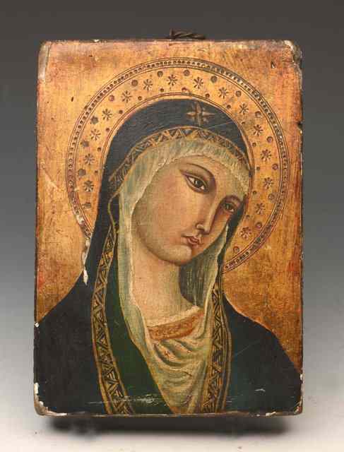 Appraisal: A TH CENTURY STYLE RUSSIAN ICON OF THE MADONNA oils