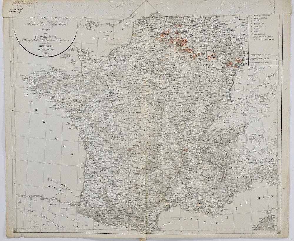 Appraisal: Grp Maps of Spain Group of six maps of France