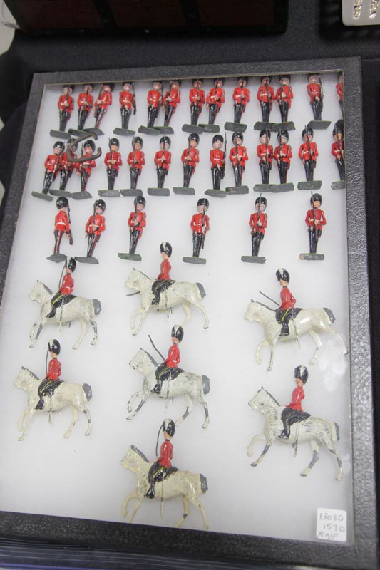 Appraisal: LARGE GROUP OF BRITAINS GUARDS FIGURES Approximately thirty-nine figures including