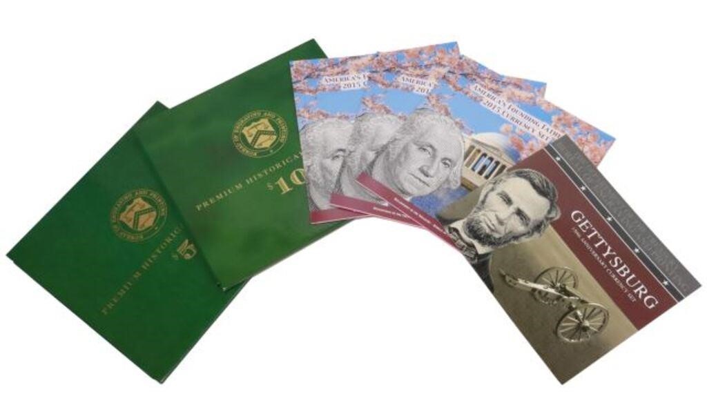 Appraisal: lot of U S Currency Premium Historical Portfolio First of