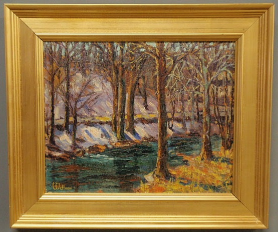 Appraisal: Oil on board painting of a Colorado landscape with trees