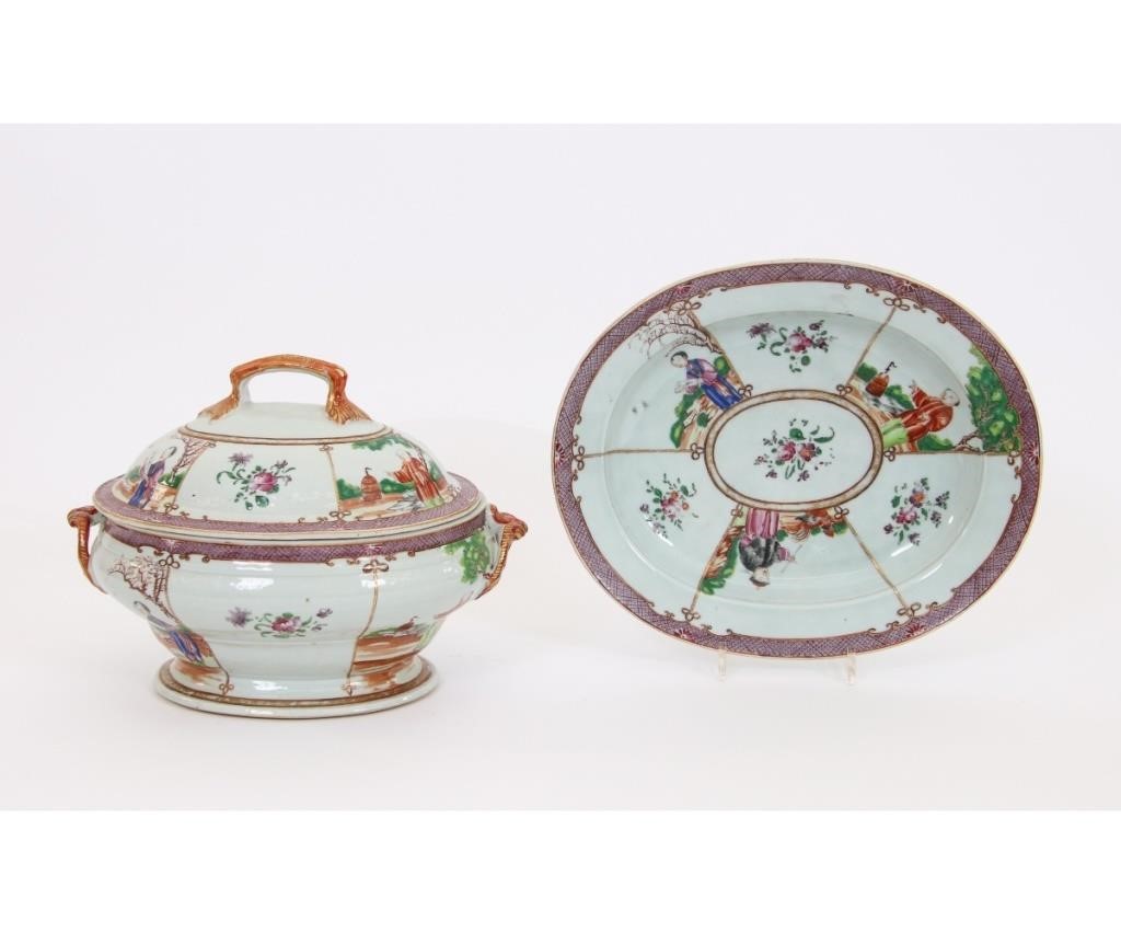 Appraisal: Fine Chinese porcelain large covered tureen and under tray circa