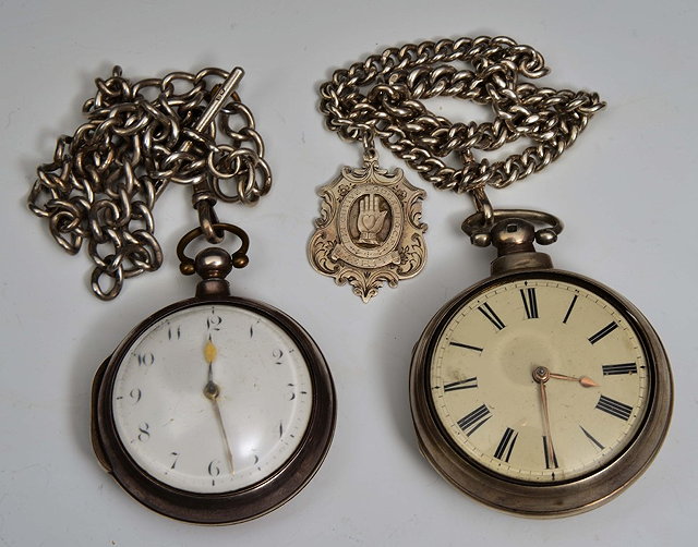 Appraisal: AN EARLY VICTORIAN SILVER PAIR CASED POCKET WATCH by John