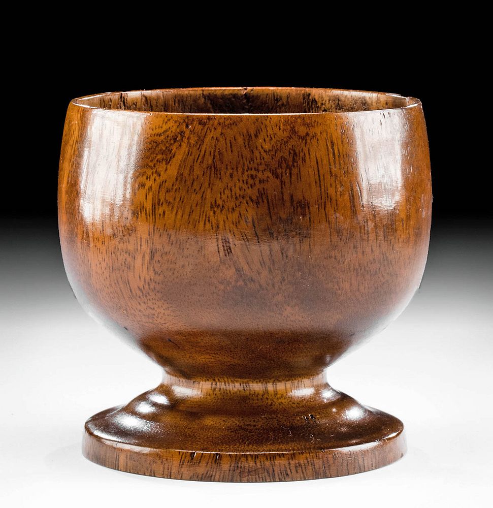 Appraisal: th C Hawaiian Hardwood Goblet North Pacific Hawaiian Islands ca