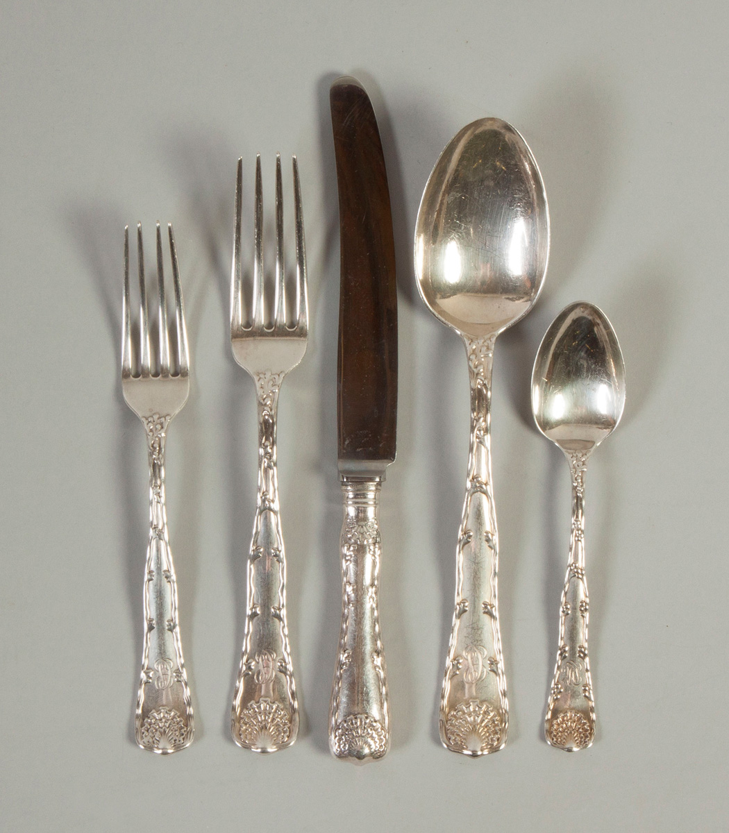 Appraisal: Tiffany Co Sterling Silver Flatware - Wave Edge Pattern Pieces