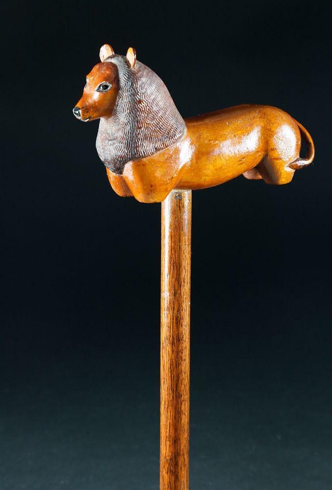 Appraisal: Ralph Buckwalter American - Folk Art Carved Lion Cane Ralph