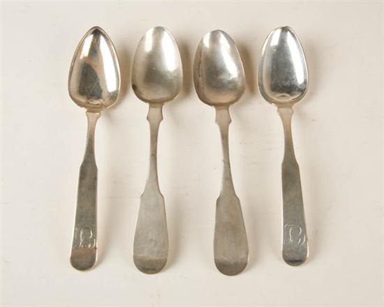 Appraisal: Four Baltimore Coin Silver Serving Spoons two by A E