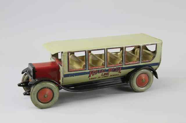 Appraisal: ROYAL BLUE LINE BUS Chein large scale lithographed tin toy