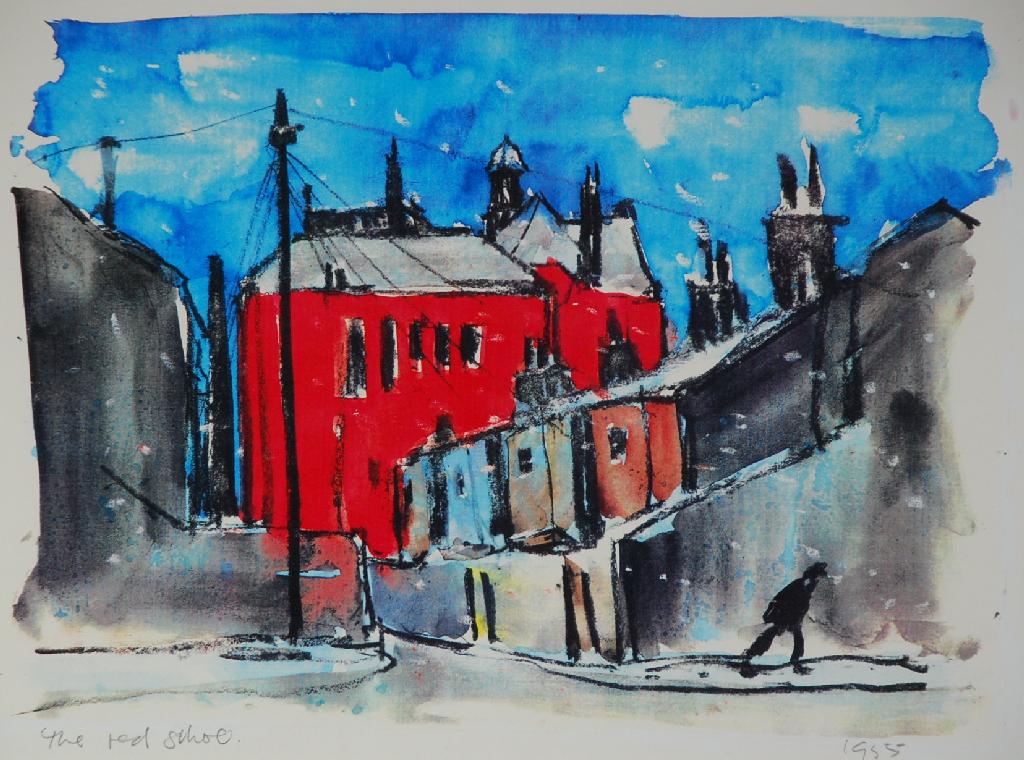 Appraisal: HAROLD RILEY ARTIST SIGNED LIMITED EDITION PRINT The Red School