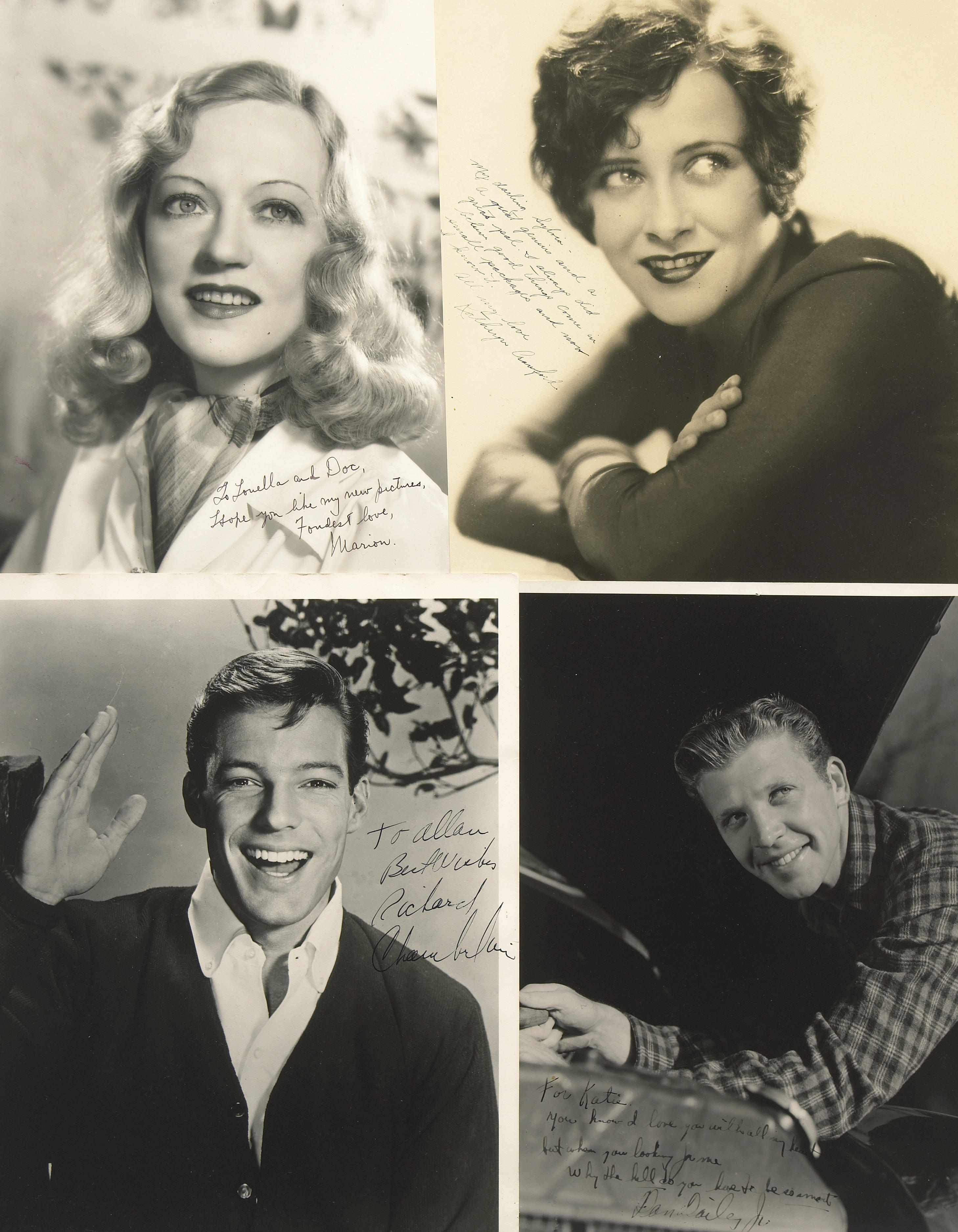 Appraisal: Vintage Hollywood star signed photos A group of eighteen large