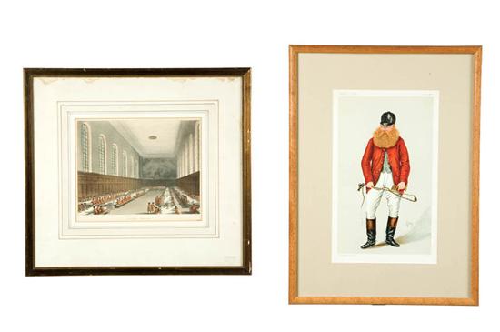 Appraisal: TWO PRINTS Downing by Hay England th century lithograph from