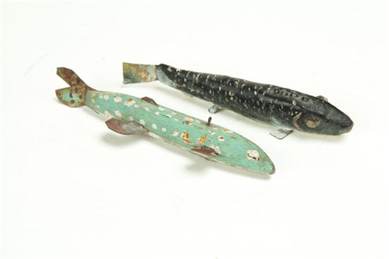 Appraisal: TWO ICE FISHING DECOYS American probably Great Lakes st half-