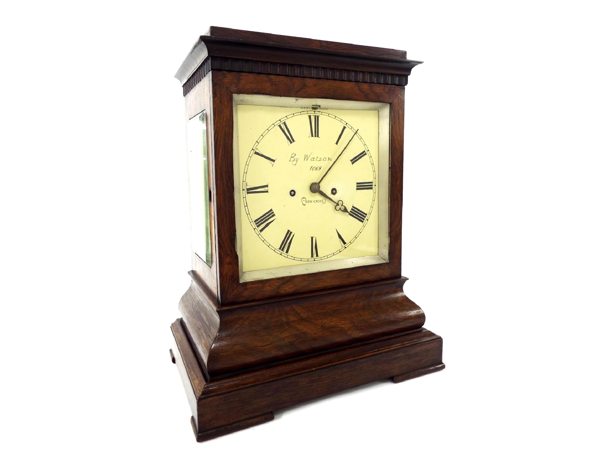 Appraisal: Oak four glass double fusee bracket clock striking on a