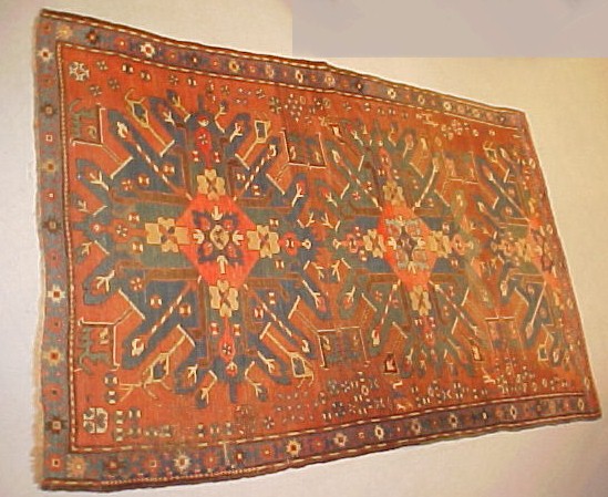 Appraisal: Eagle Kazak Oriental rug brick field l x w