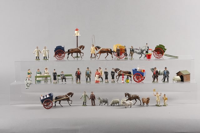 Appraisal: Lot of figures animals and carts mostly Britains farm and